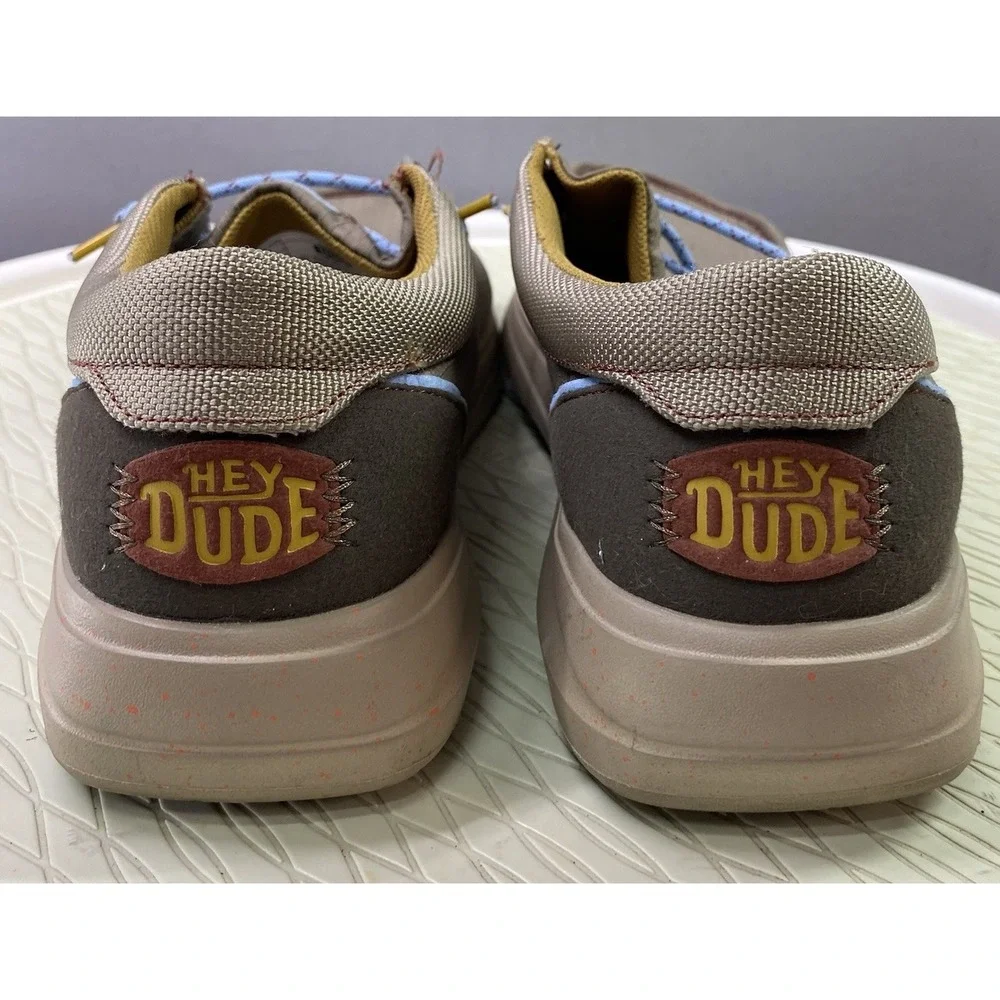 Hey Dude Mens Wally Comfy Hype Casual Shoes‎ Comfort Loafers Walnut Color 8